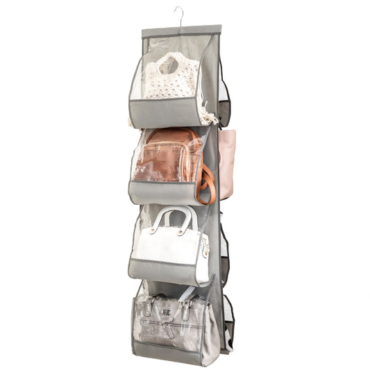 SNSLXH 5 Pack Stackable Closet Storage Basket, Multifunctional & Foldable Closet Organizer for Bathroom Kitchen Laundry Room Wardrobe Storage, Space-Saving Clothes Storage Drawer Organizer, White